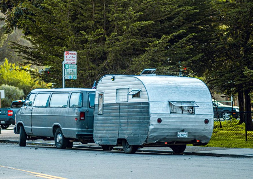 Stock photo of rv repair warning signs work